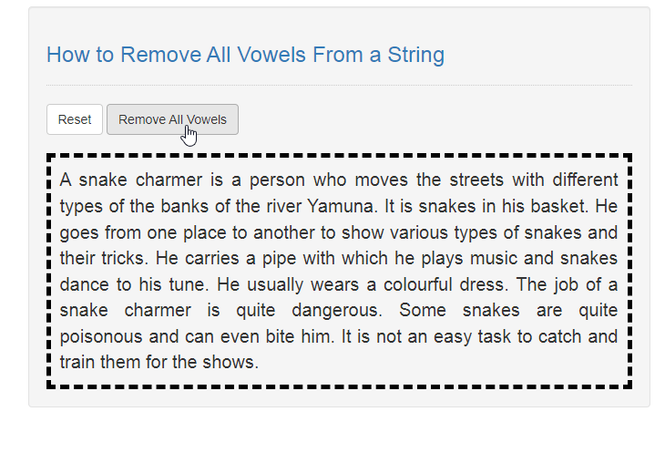 How to Remove All Vowels From a String in JavaScript SourceCodester